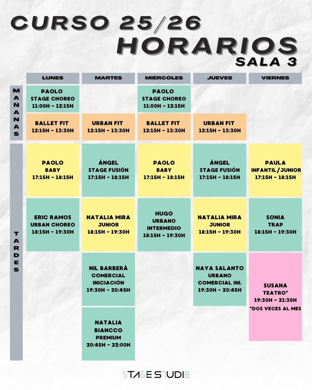 Horarios Sala 3 Horarios Sala 3